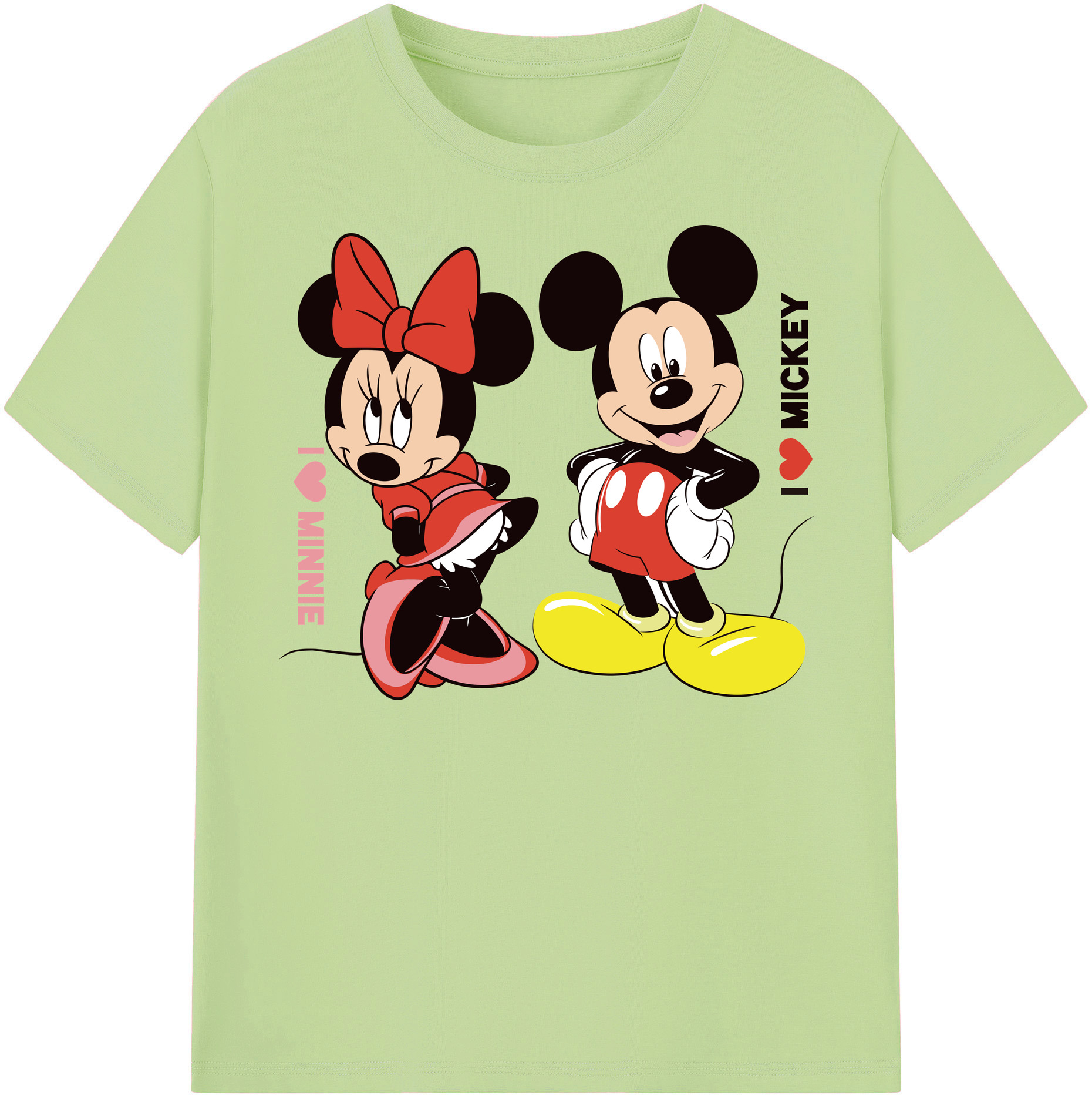 （画像用） ミッキーマウス Mickey Mouse 綿100％半袖Tシャツ（フロントプリント）